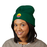 DSC Embroidered Retro Sunset Beanie — Cuffed Knit Hat