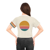 Do Something Club" Retro Striped Sun Graphic, crop tee