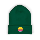 DSC Embroidered Retro Sunset Beanie — Cuffed Knit Hat